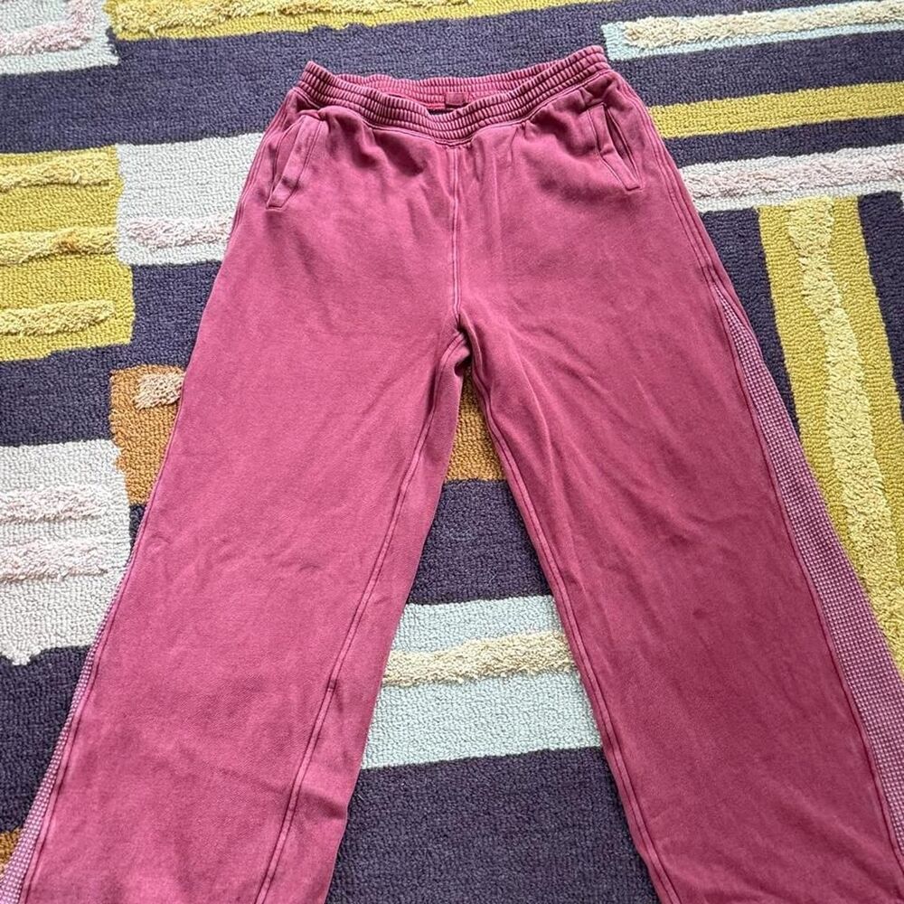 Aerie Women's Pink and Burgundy Joggers-tracksuits